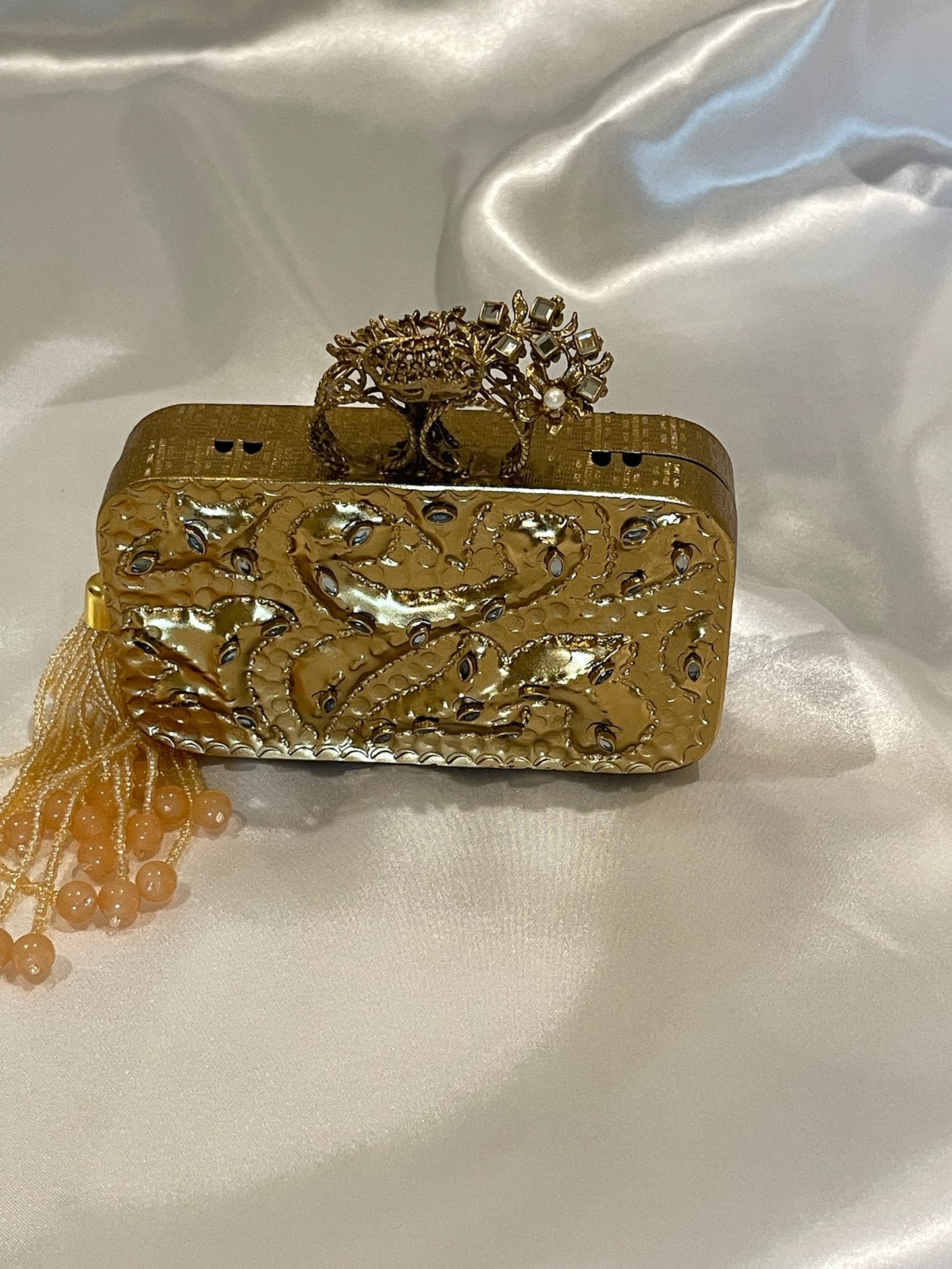 Opulent Azure Bloom Clutch