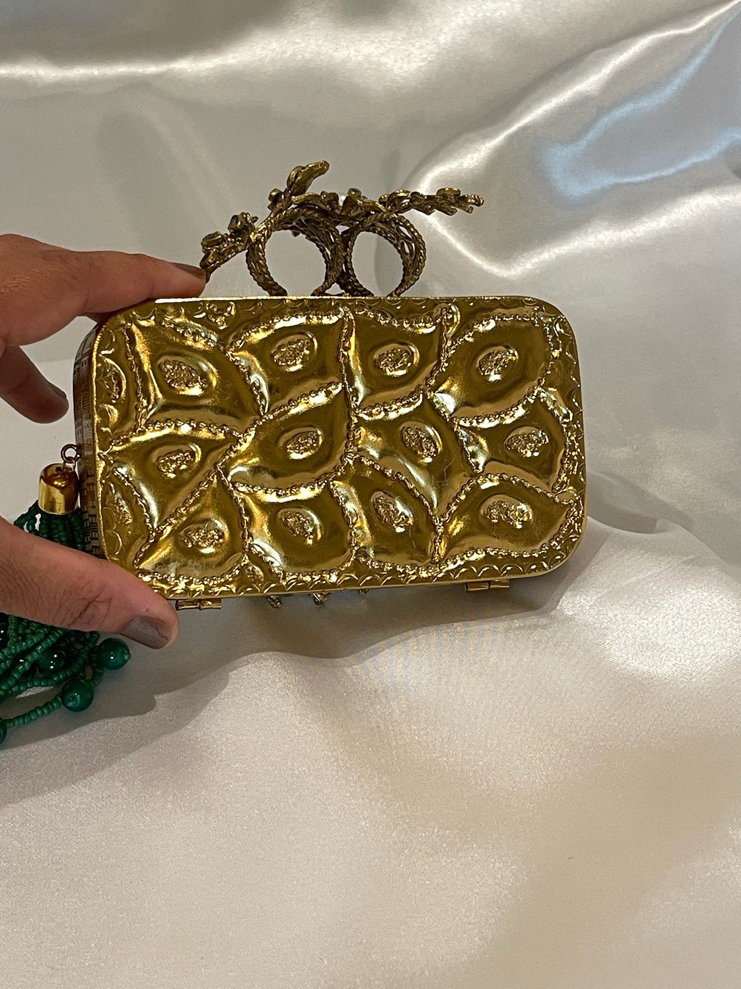 Emerald Luxe Regal Clutch