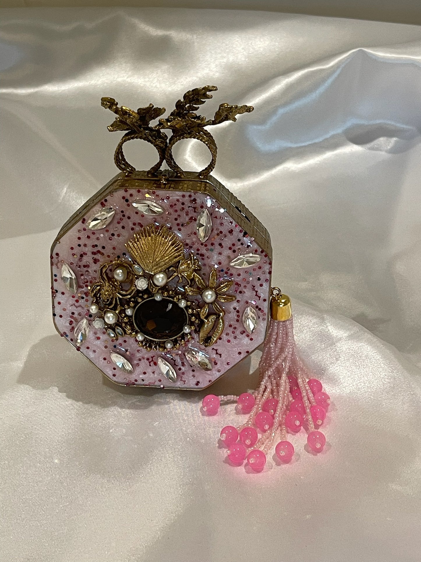 Rose Gold Radiance Octagonal Clutch
