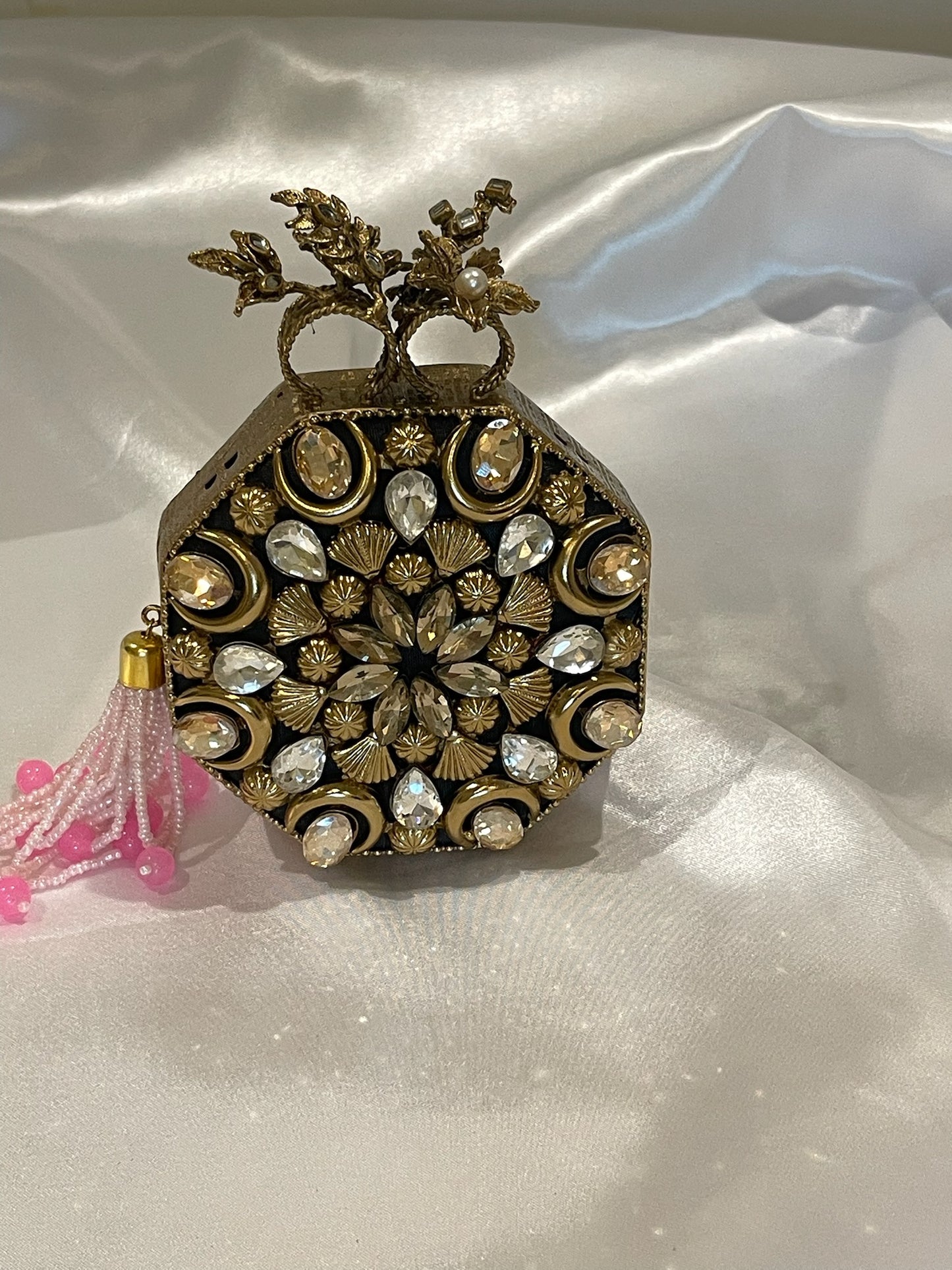 Rose Gold Radiance Octagonal Clutch
