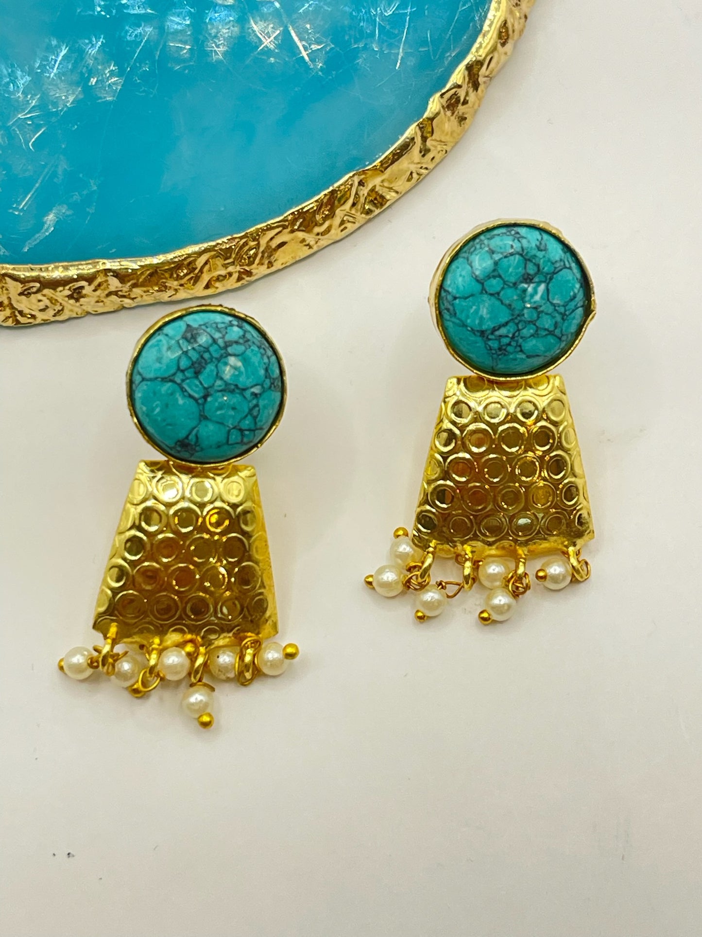 Safa Turquoise Earrings – A Symbol of Serenity & Celebration