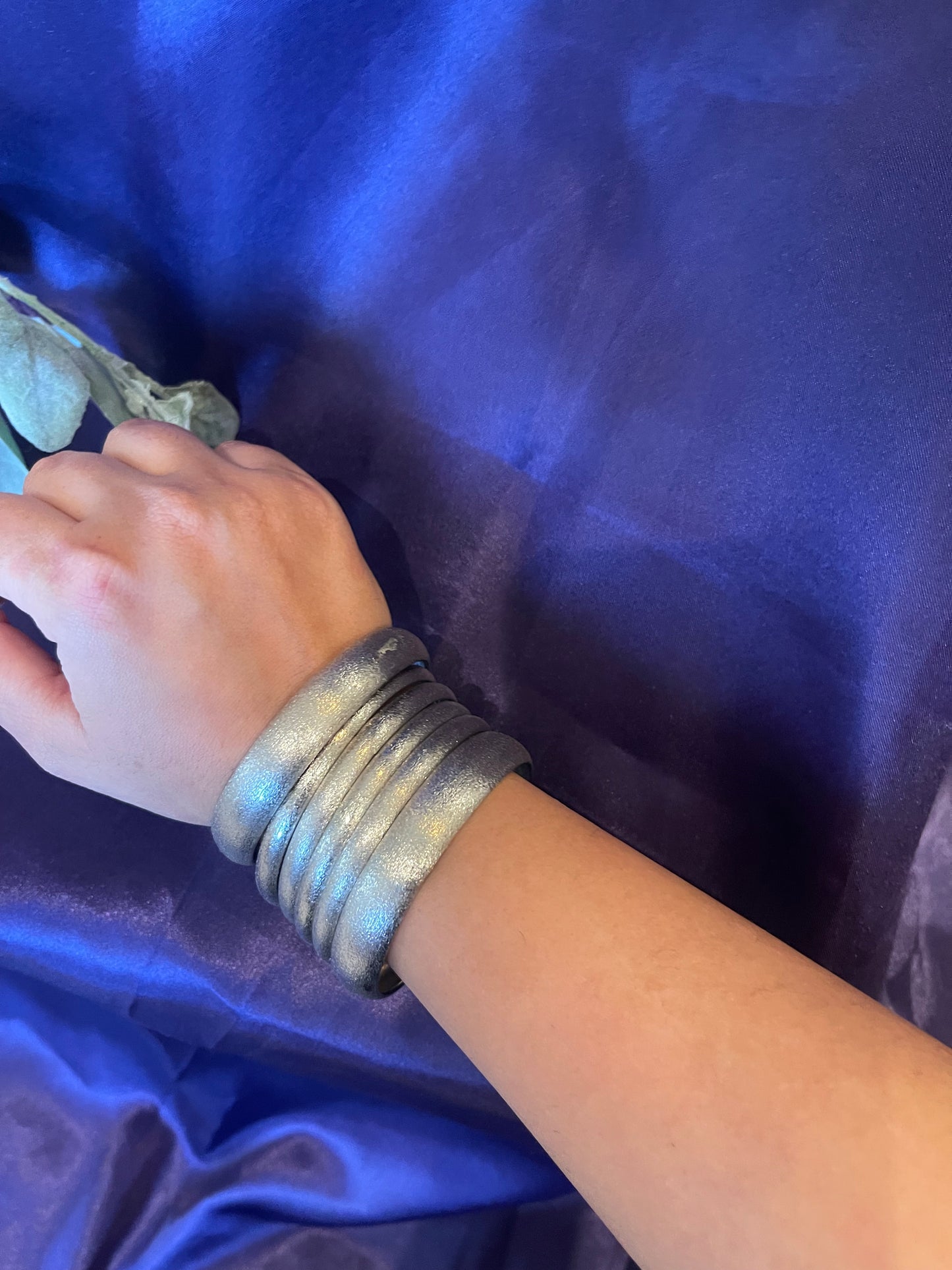 Ulfat Bangles set silver