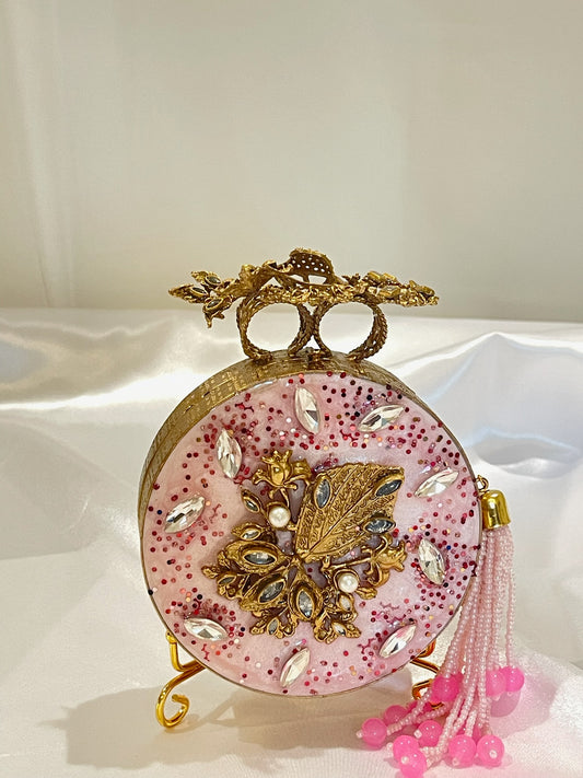 Pink & Gold Elegance Ornamental Clutch